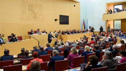 Ministerpräsident Dr. Markus Söder, MdL, am 27. September 2018 im Plenarsaal des Bayerischen Landtags.