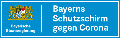 Logo zur Regierungserklärung "Bayerns Schutzschirm gegen Corona"
