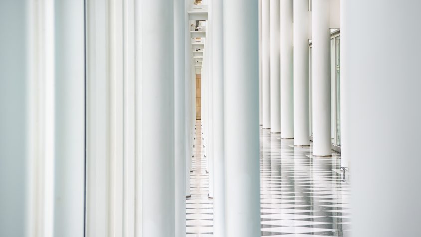 Anderer Blickwinkel in der Orangerie der Bayerischen Staatskanzlei.