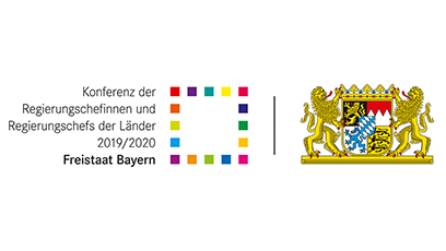 Das Logo der Ministerpräsidentenkonferenz unter dem Vorsitz des Freistaats Bayern vom 1. Oktober 2019 bis 30. September 2020.