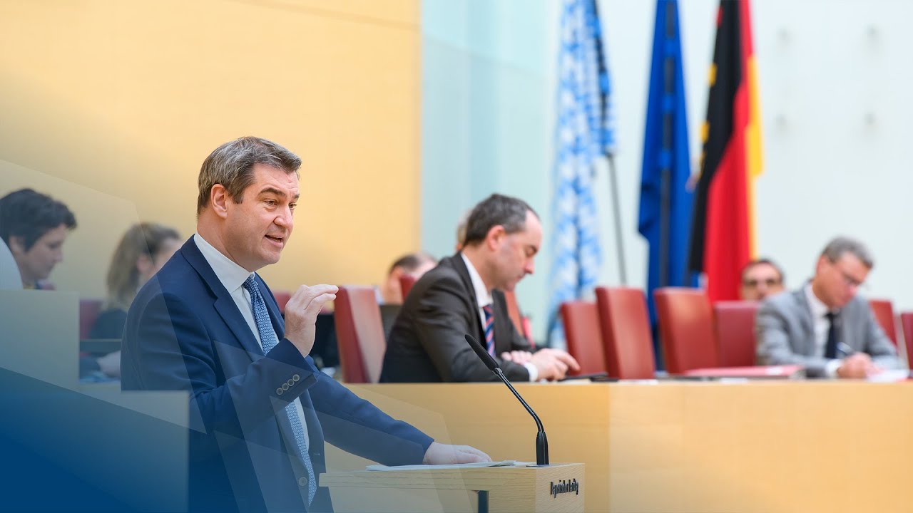 Ministerpräsident Dr. Markus Söder, MdL, hat am 19. März 2020 eine Regierungserklärung vor dem Bayerischen Landtag gehalten.