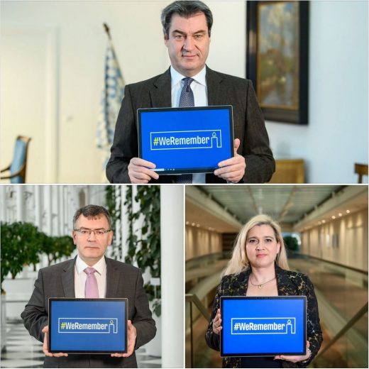 Ministerpräsident Dr. Markus Söder, MdL (oben), Staatsminister Dr. Florian Herrmann, MdL (unten links), und Staatsministerin Melanie Huml, MdL (unten rechts).