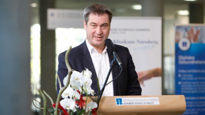 Ministerpräsident Dr. Markus Söder, MdL, hält bei dem Gründungsfestakt des Gesundheitscampus Nürnberg eine Rede.