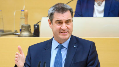 Ministerpräsident Dr. Markus Söder, MdL, hält im Bayerischen Landtag seine 13. Regierungserklärung zur aktuellen Corona-Lage in Bayern.