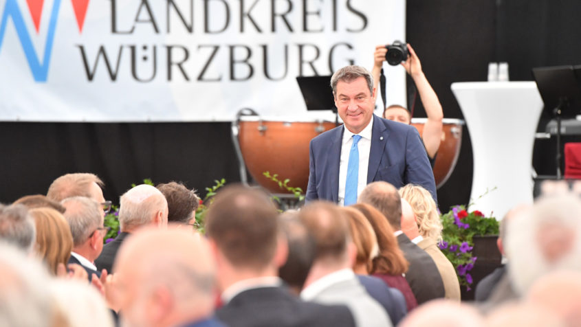 Ministerpräsident Dr. Söder beim Festakt „50 Jahre Landkreis Würzburg