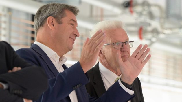 Die Ministerpräsidenten Dr. Söder und Kretschmann.