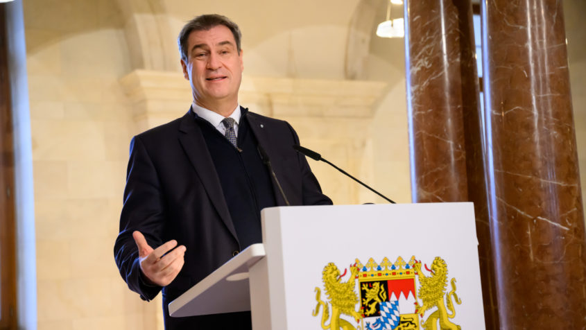 Ministerpräsident Dr. Markus Söder, MdL, begrüßt die Leiterinnen ...