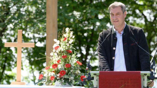 Ministerpräsident Dr. Markus Söder beim Bayerischen Kirchenberg 2023.