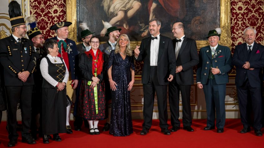 Gute Laune beim Neujahrsempfang des Bayerischen Ministerpräsidenten. ...