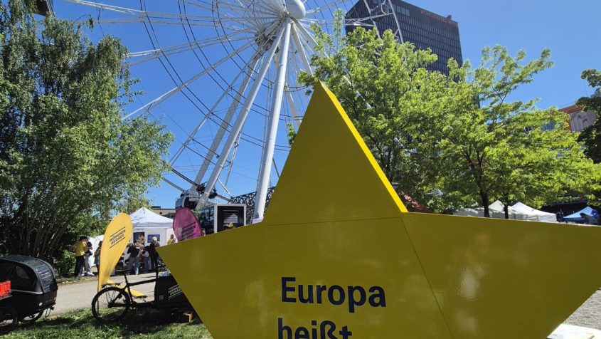 Beim "Europa*Rad 2025" haben Bürgerinnen und Bürger die Gelegenheit sich zu europäischen Themen auszutauschen und gleichzeitig ein Stück Europa zu erleben.
