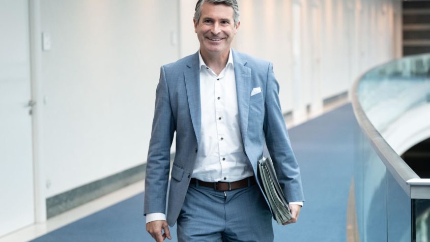 Europaminister Eric Beißwenger in der Staatskanzlei.