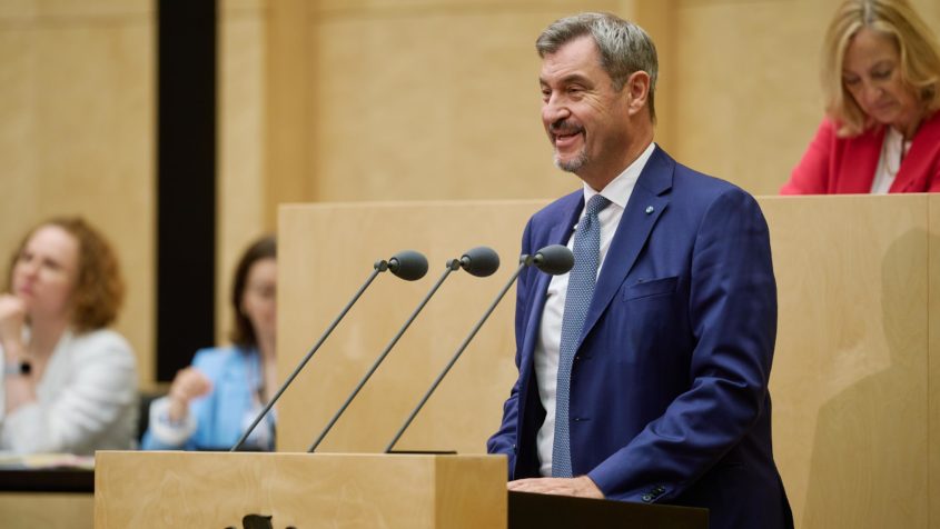In der Plenarsitzung des Bundesrates hält Ministerpräsident Dr. Markus Söder eine Rede.