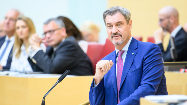 Ministerpräsident Dr. Markus Söder hält am 24. Juli 2025 ein Schlusswort im Landtag vor der Sommerpause.
