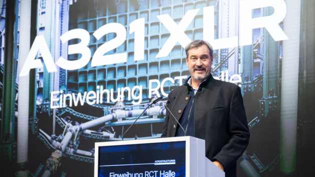 Ministerpräsident Dr. Markus Söder hält eine Rede.