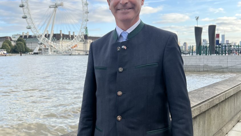 Europaminister Eric Beißwenger in London.
