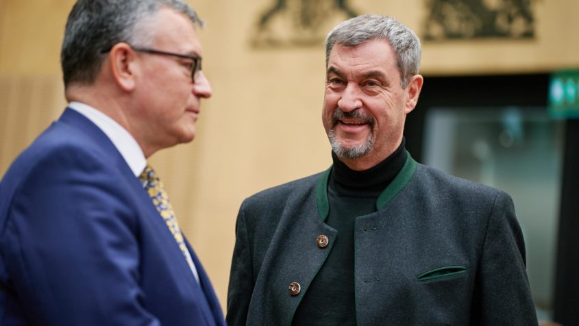 Ministerpr&auml;sident Dr. Markus S&ouml;der und Staatskanzleiminister Dr. Florian Herrmann.