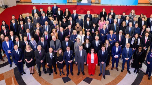 Neujahrsempfang für das Konsularischen Korps im Kuppelsaal der Bayerischen Staatskanzlei.