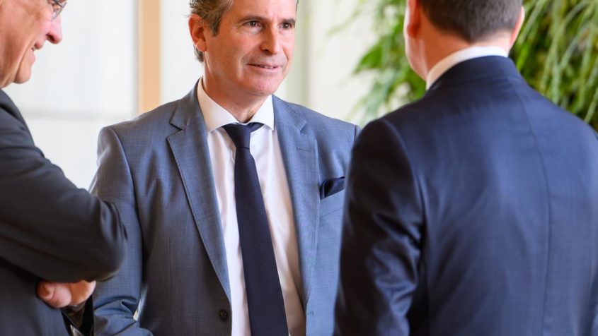 Innenminister Joachim Herrmann, Europaminister Eric Bei&szlig;wenger und Innenstaatssekret&auml;r Sandro Kirchner (v.l.n.r.).